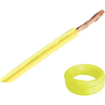 Auto elektroinstalace vodič CYA 1,5 žlutý/100m