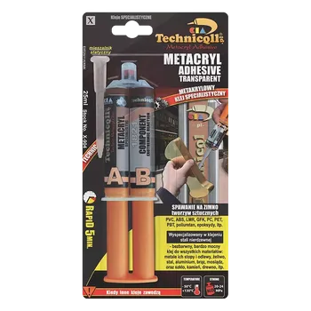 Průmyslové lepidlo Technicqll Metakrylátové lepidlo, bezbarvé 25ml