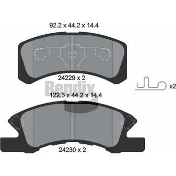 Brzdová destička Sada brzdových destiček, kotoučová brzda BENDIX Braking BPD2108