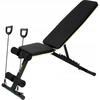 Posilovací lavice WEEPLAY Tréninková lavice s expandéry WEEP – skládací šikmá a rovná lavice 42,5 ZELENÁ|ČERNÁ