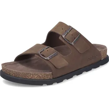 Pánské pantofle Pánské nazouváky RIEKER 21190-26 hnědá S6 43