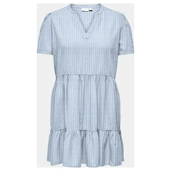 Dámské šaty ONLY Carmakoma Letní šaty Cartiri 15311976 Světle modrá Regular Fit 50_52