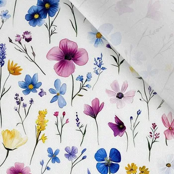 Zbytek - Bavlna premium NELA luční květiny Fami