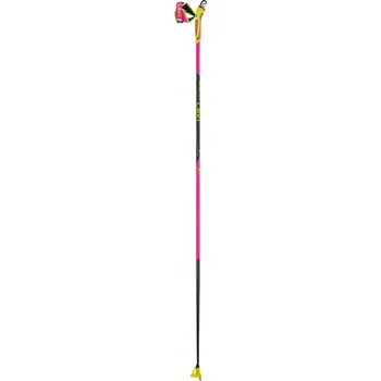 Běžkařská hole Hole na běžky LEKI HRC max FRT neonpink-neonyellow-carbon structure, 170 cm