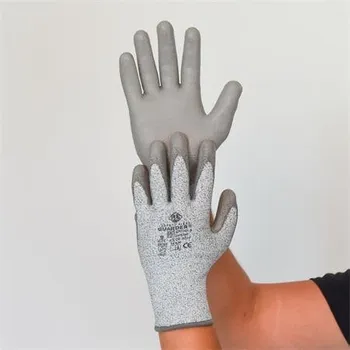 Pracovní rukavice Ochranné rukavice, šedá, HPPE, velikost XL, odolné proti proříznutí, PU dlaň, 1 pár, SF0251-10