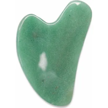 Masáž Gua sha z avanturínu tvar srdce cca 8 cm