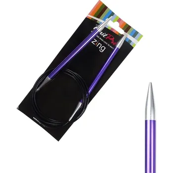 Nástroj na niť a příze Kruhové jehlice Zing 150 cm 7 mm