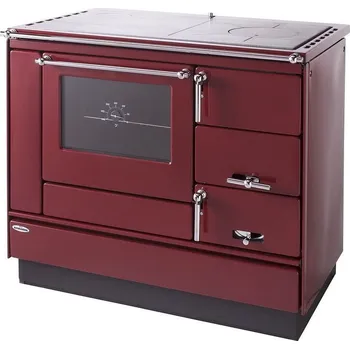 Sporák na tuhá paliva KVS MORAVIA VSP 9100 sporák na tuhá paliva 8,4kW, s troubou, levý, bordó/chrom - doprava zdarma