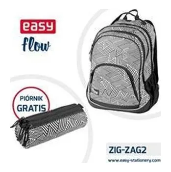 Set školních potřeb Plecak szkolny. młodzieżowy biało-szary Easy piórnik GRATIS