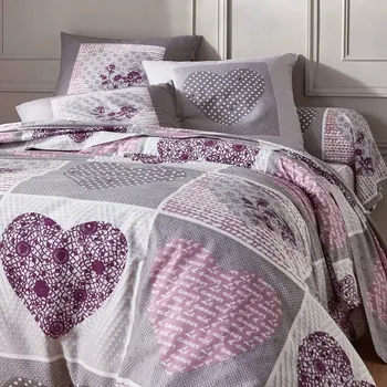 Povlečení Blancheporte Povlečení Lovely s potiskem srdcí, flanel Velikost: povlak na přikrývku 240x220 cm