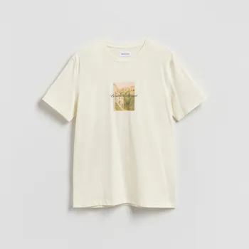 Reserved - Tričko regular fit z mercerované bavlny - krémová - 486IW-01X - 486IW-01X-XXL