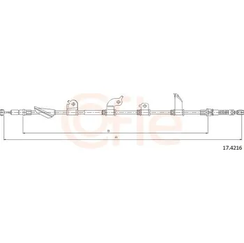 Autodíl Lanovod parkovací brzdy COFLE 17.4216