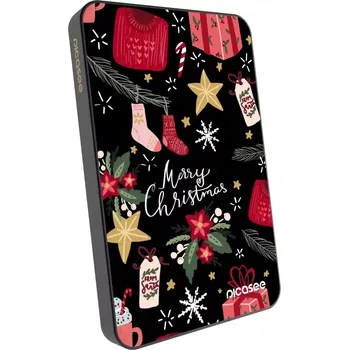 Powerbanka Picasee Powerbanka s MagSafe 5 000 mAh Šedá - Christmas