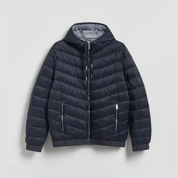 Chlapecká bunda Reserved - Prošívaná bunda s kapucí - tmavomodrá - 230GU-59X - 230GU-59X-XXL