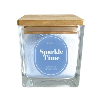 Svíčka Svíce sypaná vonná ve skle Sparkle Time 130 g
