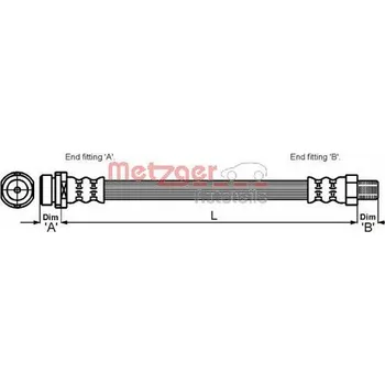 Autodíl Brzdová hadice METZGER 4112314