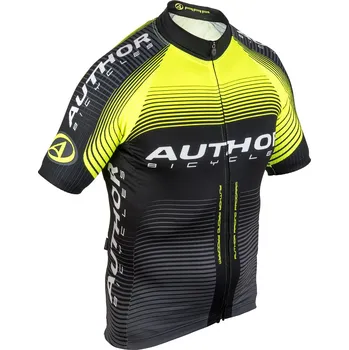 cyklistický dres AUTHOR Dres Men Profi X0 ARP k/r M (žlutá-neonová/černá)