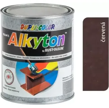 ALKYTON - Samozákladní email na kov, dřevo a beton kladívkový červený 750ml