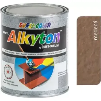 ALKYTON - Samozákladová emailová barva na kov, dřevo a beton kladívková měděná 250ml