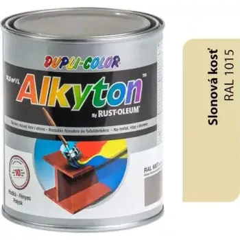 ALKYTON - Alkyduretanová antikorozní barva na kov 2v1 bez základu slonová kost lesklá 250ml