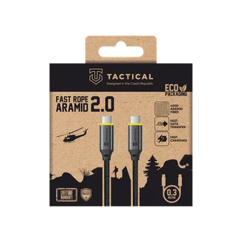 Datový kabel Kabel Tactical Fast Rope Aramid 2.0 Cable USB-C/USB-C 0,3m