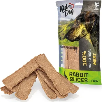 Pamlsek pro psa KIDDOG SUPER PREMIUM 100% králík - maso bez aditiv 100 g