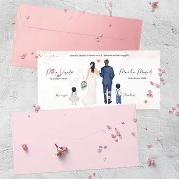 Svatební dekorace Svatební oznámení 290 – Rodina podle vás bílá