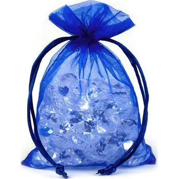 Dárkový pytlík 10x15 cm organza, malé, 8 modrá kobaltová