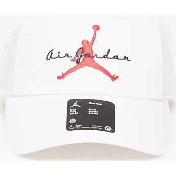 Módní doplněk Kšiltovka Jordan Club Cap Unstructured Adjustable Hat White/ Black/ University Red S/M