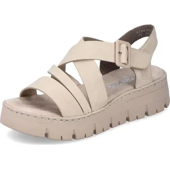 Dámská móda Dámské sandály RIEKER V1063-60 béžová S6 40