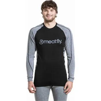 Pánské merino tričko Meatfly Carl 25/26 Charcoal Heather XXL