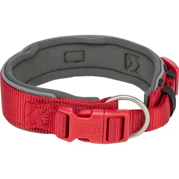 Obojek pro psa PREMIUM obojek extra široký, červená/grafit M-L: 40-48 cm/40 mm