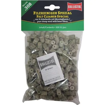 Příslušenství pro sportovní střelbu Plstěné válečky Ballistol Special .30, 300 ks
