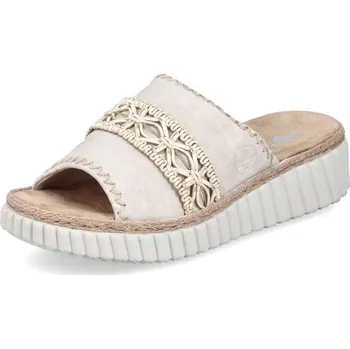 Dámské pantofle Dámské nazouváky RIEKER 69278-60 béžová S6 42