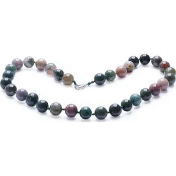 Drahý kámen Achát indický náhrdelník z velkých korálků délka cca 45 cm