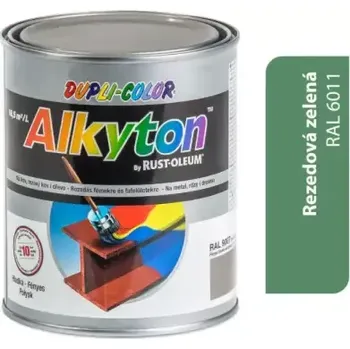 ALKYTON - Alkyduretanová antikorozní barva na kov 2v1 bez základu rezedová zelená 750ml