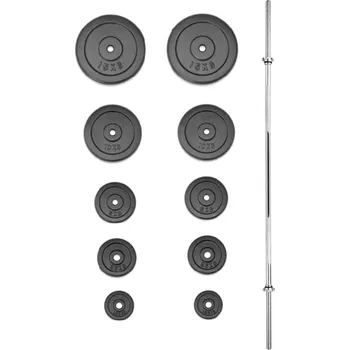 Sport TRINFIT Nakládací činka PREMIUM kovová 75 kg ČERNÁ