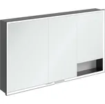Villeroy & Boch My View+ - Zrcadlová skříňka s LED osvětlením 130x75x17 cm, 3 dvířka, Pure White/matná černá B48213VF