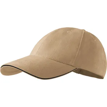 Módní doplněk MALFINI SANDWICH 6P 306 unisex kšiltovka Barva: písková