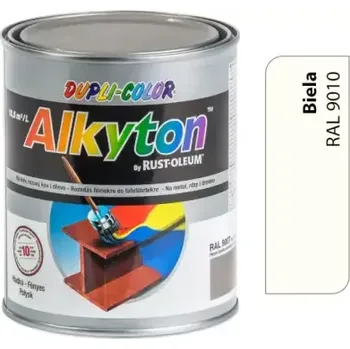 ALKYTON - Alkyduretanová antikorozní barva na kov 2v1 bez základu lesklá bílá 750ml