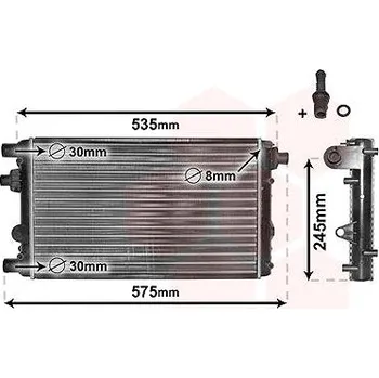 Chladič motoru VAN WEZEL chladič, chlazení motoru 17002239