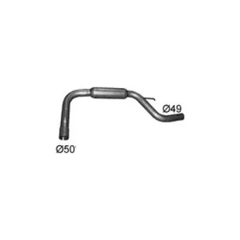 Střední díl výfuku Výfuk - střední tlumič - díl výfuku HONDA Accord 2.0i -16V, HONDA Accord VII (03-08) 2.0i 16V (09.71)