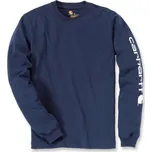 Tričko Carhartt Sleeve Logo long sleeve navy Barva: Modrá, Velikost: L