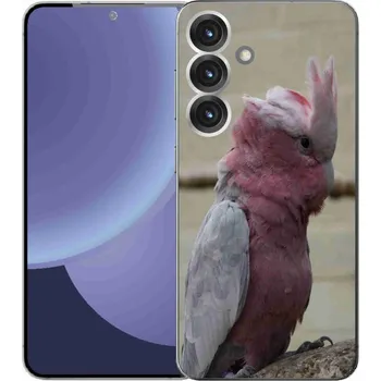 Pouzdro na mobilní telefon Gelový kryt mmCase na Samsung Galaxy S25+ - papoušek kakadu růžový