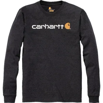 Pánské tričko Tričko Carhartt Logo graphic long sleeve carbon heather 920217 Barva: šedo/černá, Velikost: XL