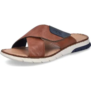 Pánské pantofle Pánské nazouváky RIEKER 25283-22 hnědá S6 46