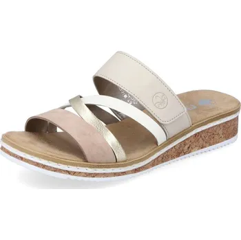 Dámské pantofle Dámské nazouváky RIEKER V3652-94 béžová S6 40