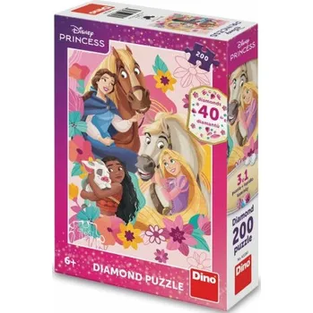 Dětské zboží Puzzle PRINCEZNY SE ZVÍŘÁTKY 200 dílků diamond