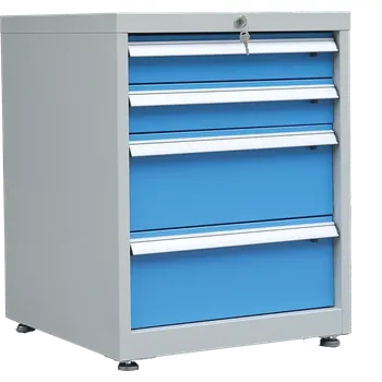 Šatní skříň DSZ - 508, skříň 4-zásuvková, šedá/modrá