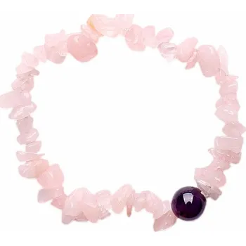 Náramek Růženín náramek sekaný s korálkem ametystu obvod cca 16 až 22 cm